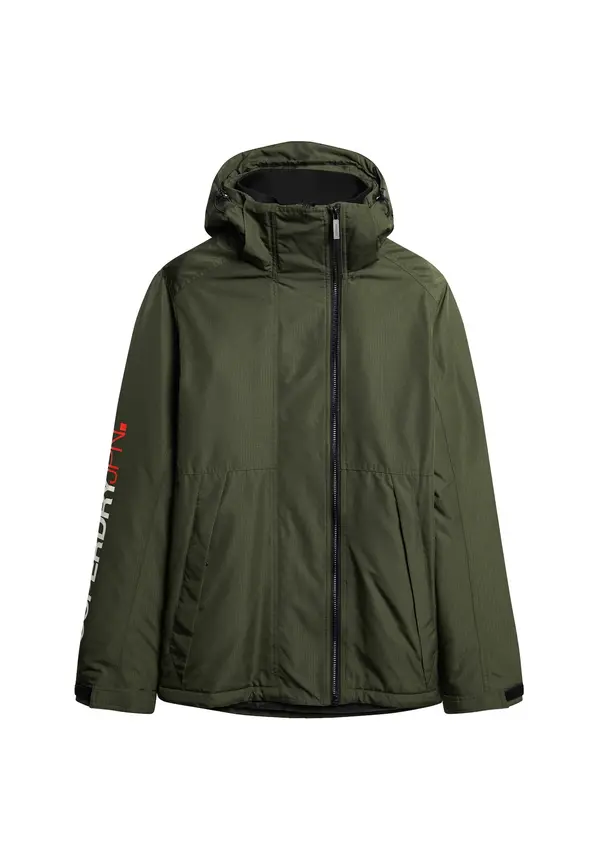 Superdry & Co Superdry & Co Prehodna jakna 'Yachter'  temno zelena / ognjeno rdeča / bela