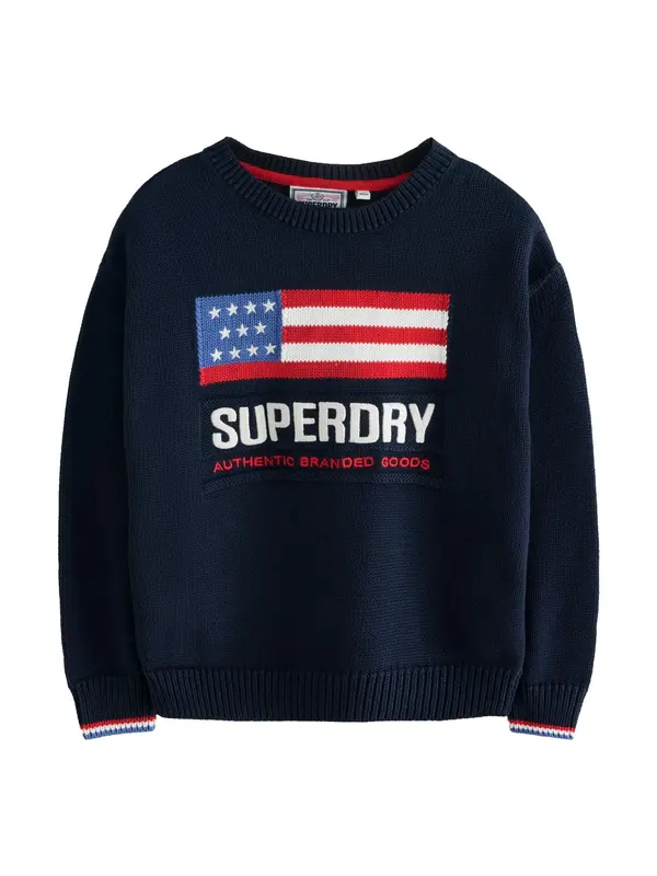 Superdry & Co Superdry & Co Pulover  marine / rdeča / bela