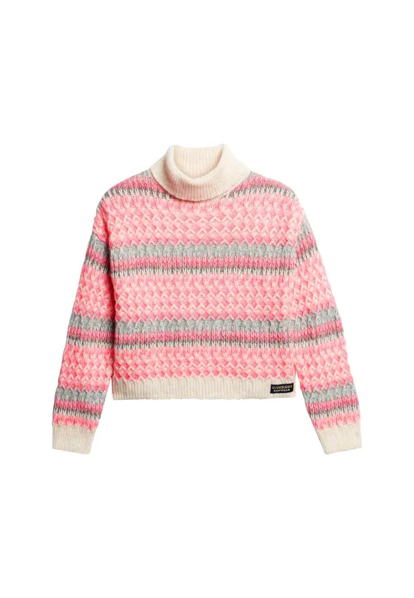 Superdry & Co Superdry & Co Pulover  siva / roza / naravno bela