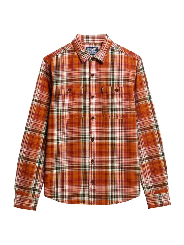Superdry & Co Superdry & Co Srajca  temno zelena / mandarina / ognjeno rdeča / bela