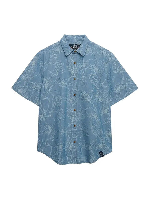 Superdry & Co Superdry & Co Srajca 'VINTAGE LOOM'  golobje modra / moder denim
