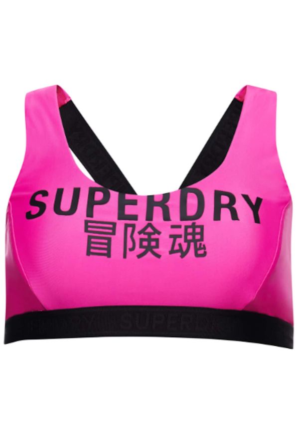 Superdry Superdry Bikini zgornji del  roza / črna