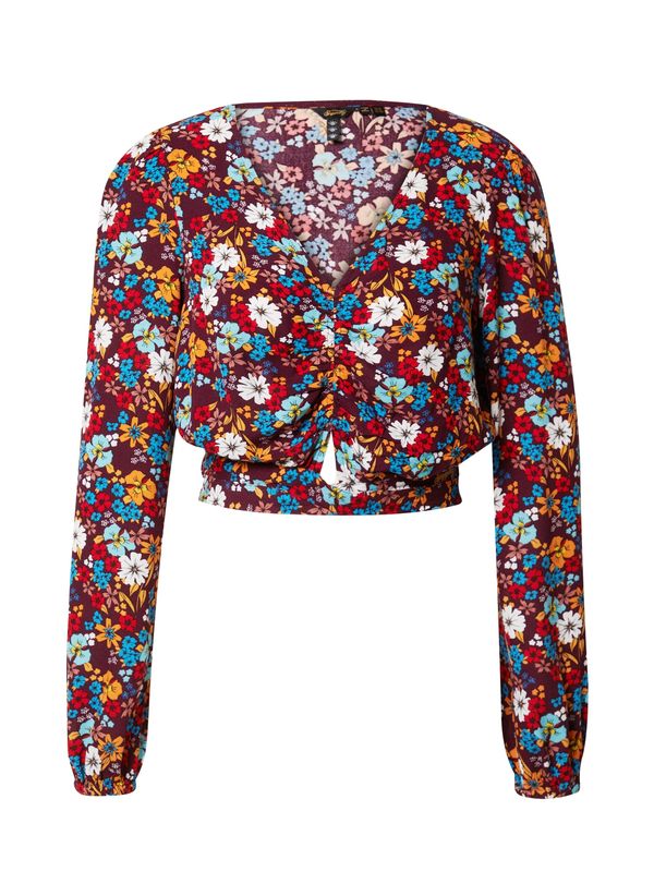 Superdry Superdry Bluza  svetlo modra / rjasto rjava / oranžna / bela