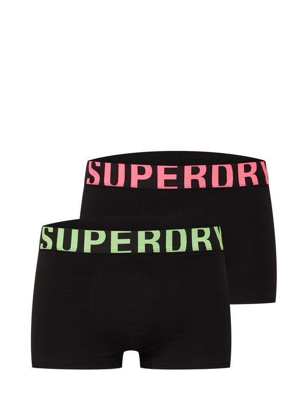 Superdry Superdry Boksarice  neonsko zelena / neonsko roza / črna