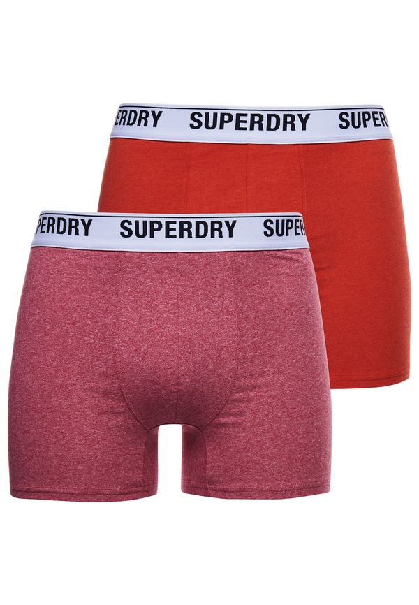 Superdry Superdry Boksarice  oranžna / pegasto rdeča / črna / bela