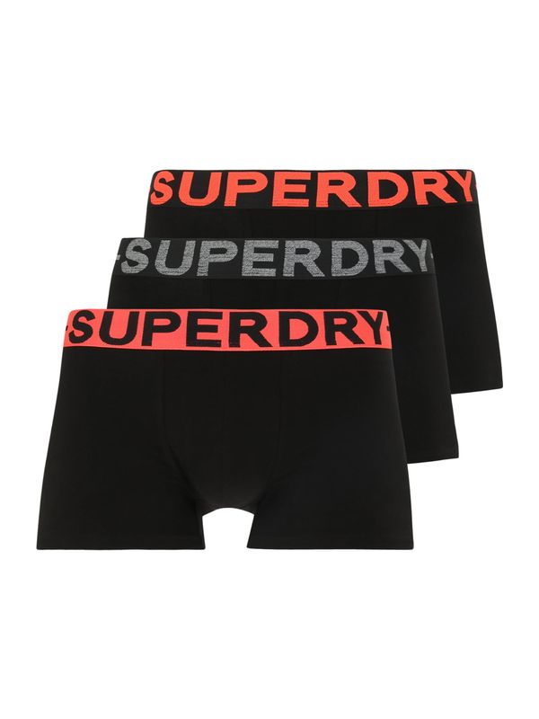 Superdry Superdry Boksarice  siva / neonsko oranžna / črna