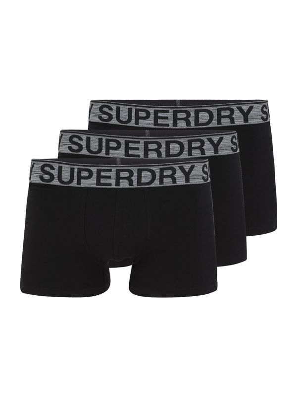 Superdry Superdry Boksarice  svetlo siva / črna