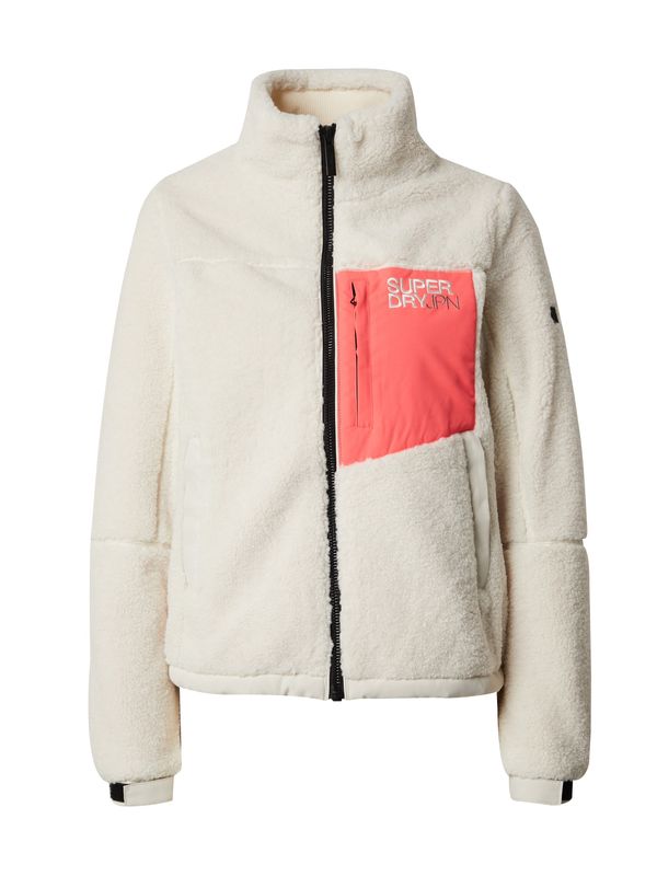 Superdry Superdry Jopa iz flisa  temno siva / korala / off-bela