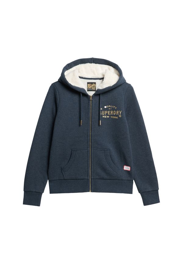 Superdry Superdry Jopa na zadrgo 'Luxe'  marine / svetlo rumena