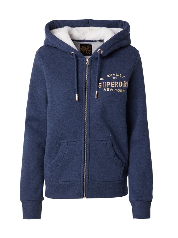 Superdry Superdry Jopa na zadrgo 'Luxe'  marine / svetlo rumena