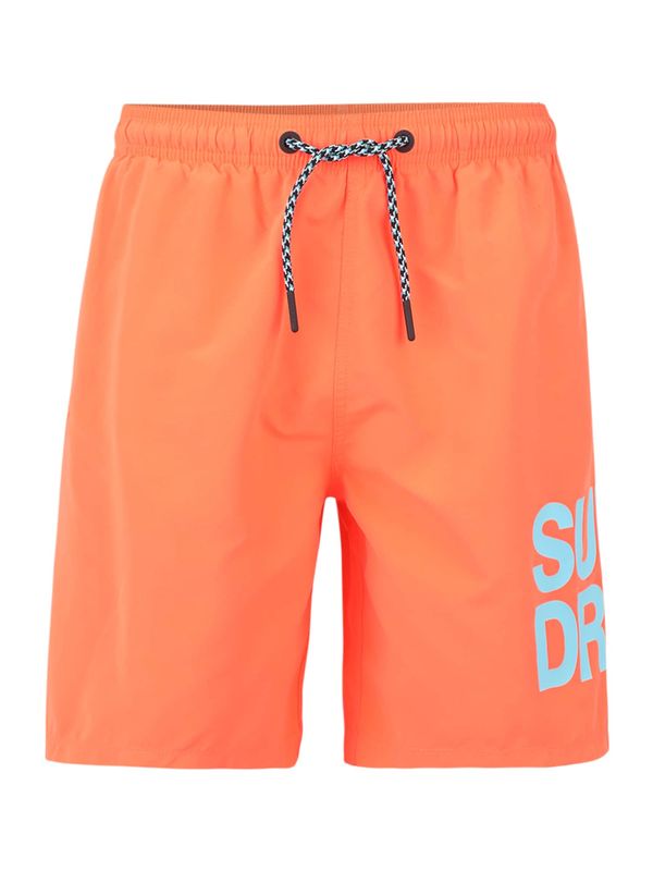 Superdry Superdry Kratke kopalne hlače  mornarska / svetlo modra / oranžna