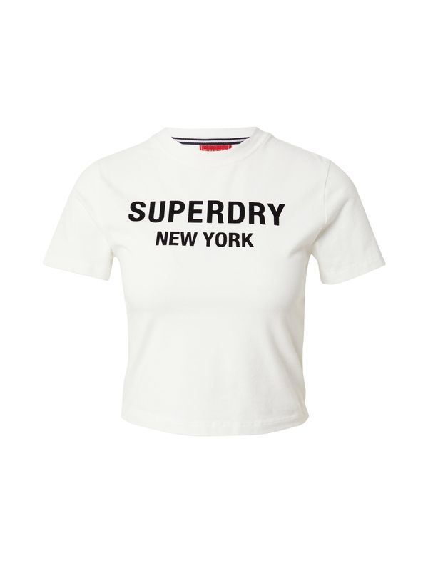 Superdry Superdry Majica  črna / bela