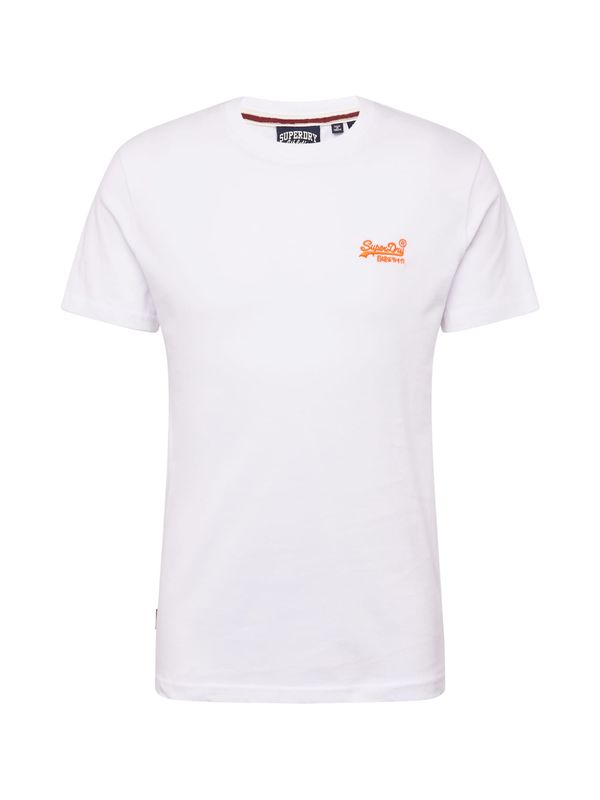 Superdry Superdry Majica 'Essential'  oranžna / bela