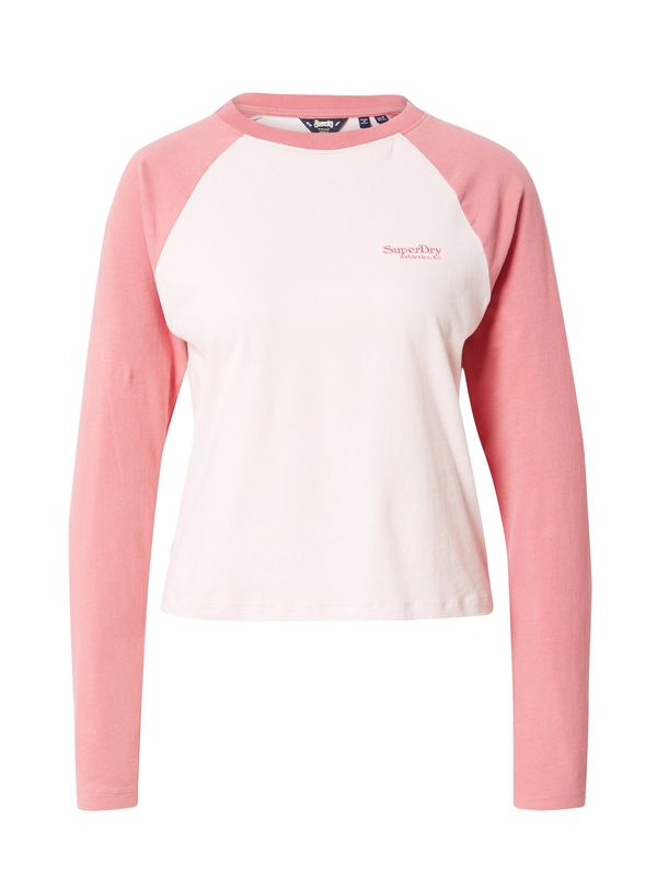 Superdry Superdry Majica 'Essential'  roza / bela