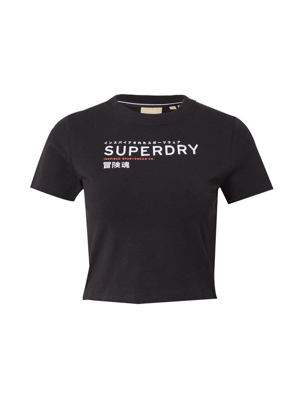 Superdry Superdry Majica  korala / črna / bela