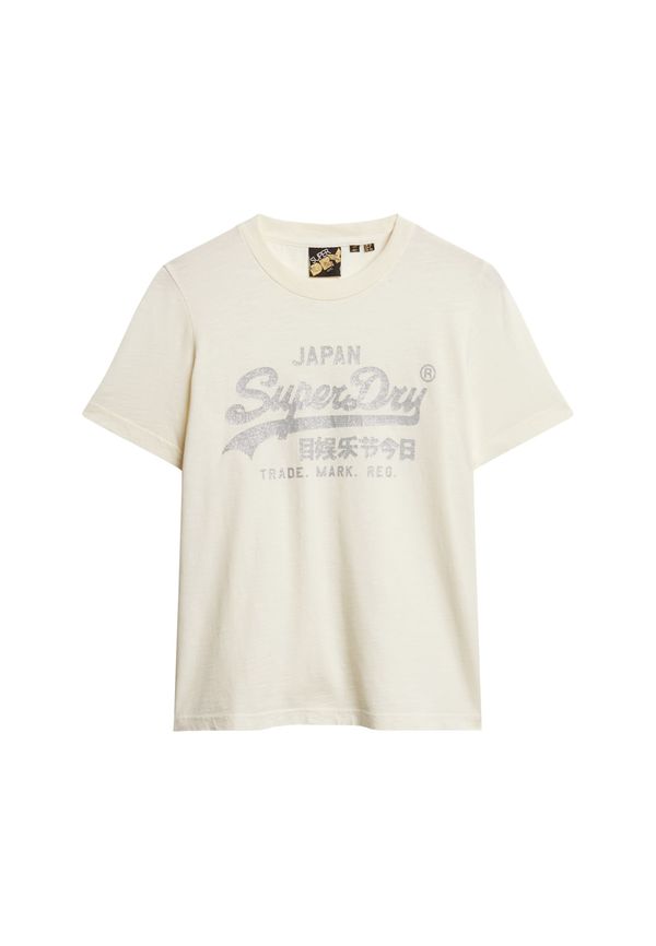 Superdry Superdry Majica  kremna / srebrna