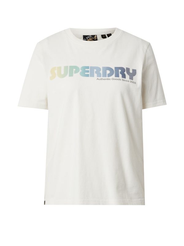 Superdry Superdry Majica  kremna / svetlo modra / rumena / svetlo zelena