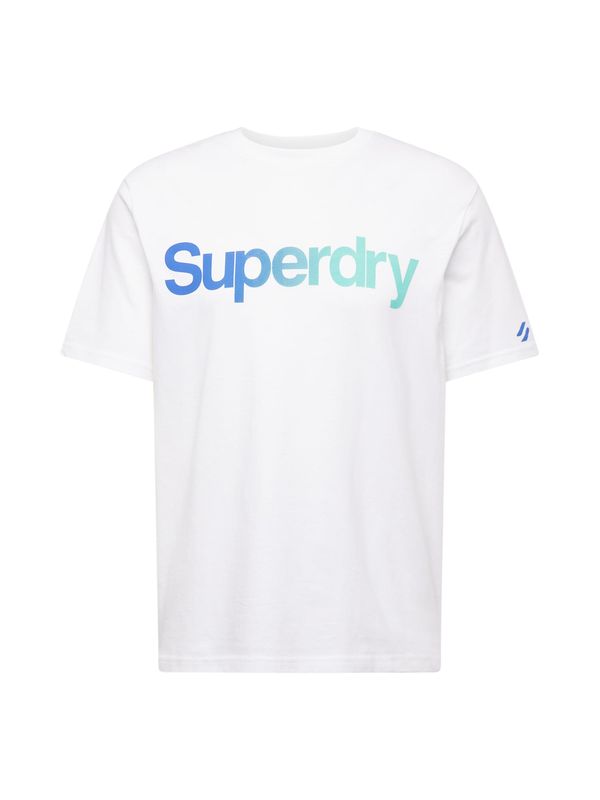 Superdry Superdry Majica  modra / voda / bela