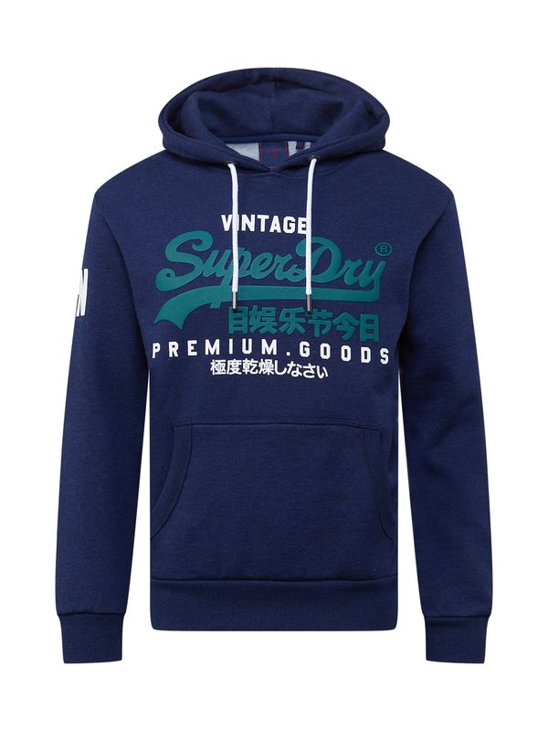 Superdry Superdry Majica  mornarska / petrol / bela