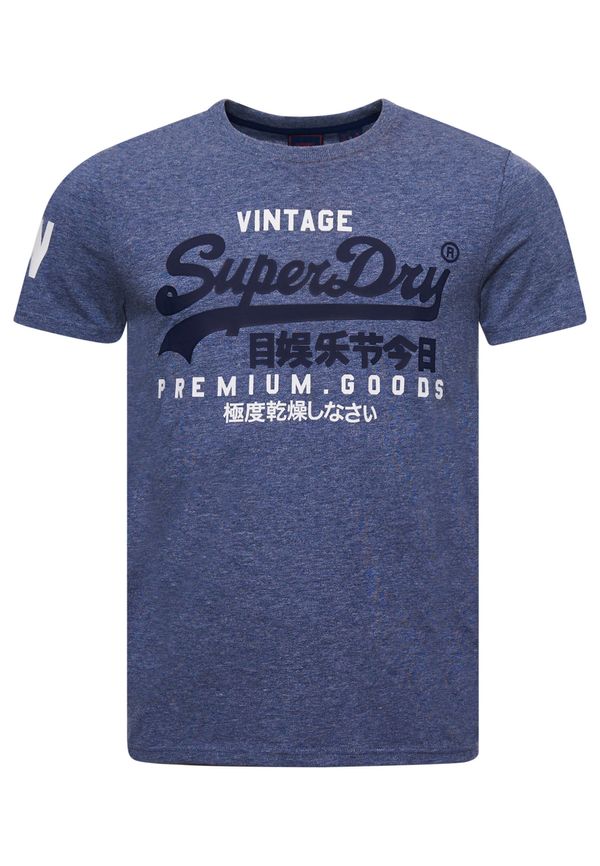 Superdry Superdry Majica  mornarska / progasto modra / bela