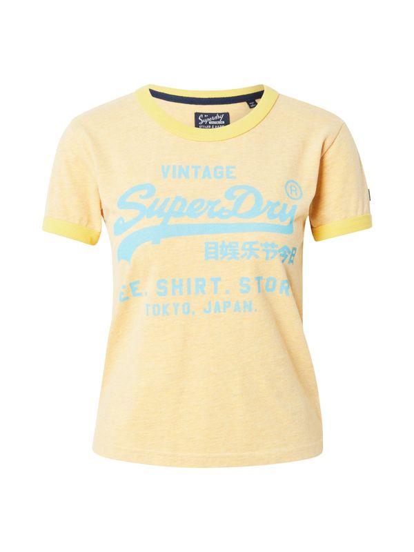 Superdry Superdry Majica  nebeško modra / svetlo rumena