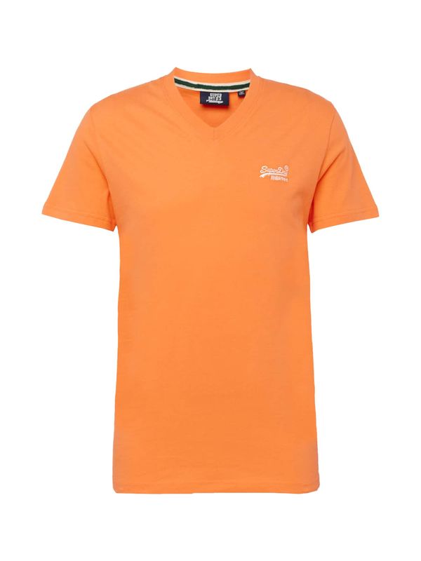 Superdry Superdry Majica  oranžna / bela