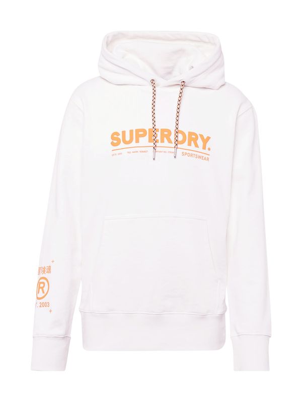 Superdry Superdry Majica  oranžna / bela