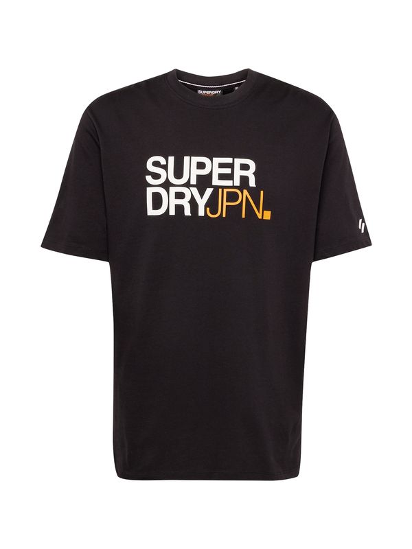 Superdry Superdry Majica  oranžna / črna / bela