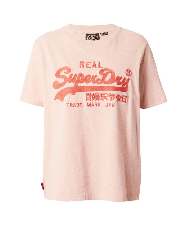 Superdry Superdry Majica  oranžna / pegasto roza