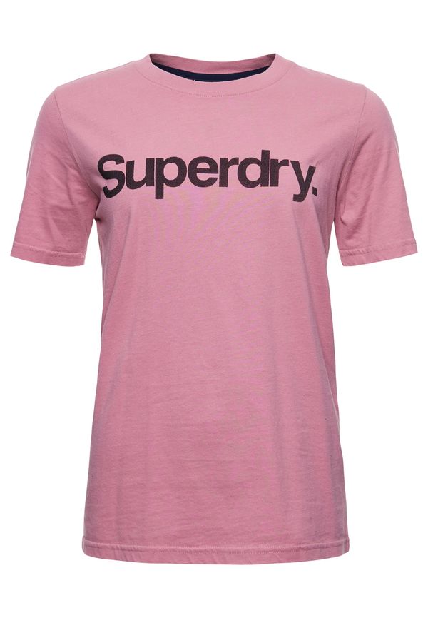 Superdry Superdry Majica  roza / črna