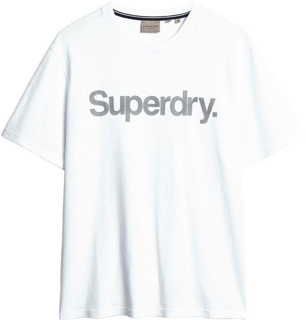 Superdry Superdry Majica  siva / bela