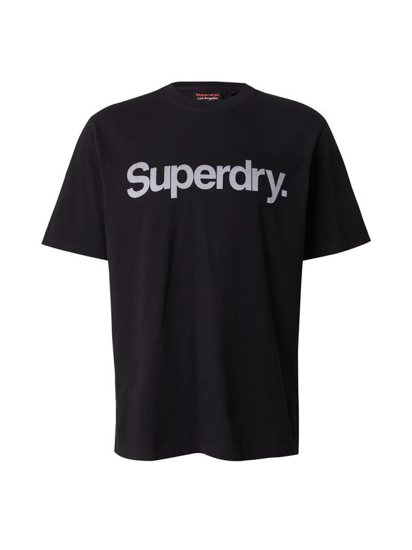 Superdry Superdry Majica  siva / črna