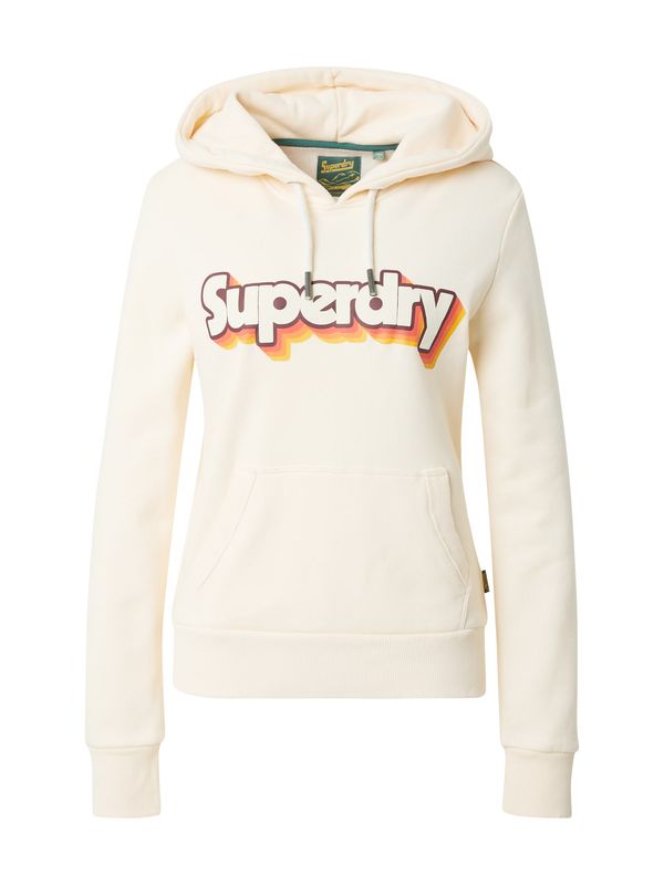 Superdry Superdry Majica  slonovina / rdeča / črna