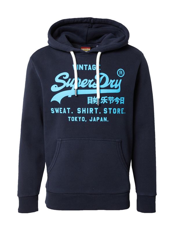 Superdry Superdry Majica  svetlo modra / temno modra