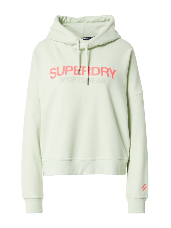 Superdry Superdry Majica  svetlo zelena / oranžno rdeča