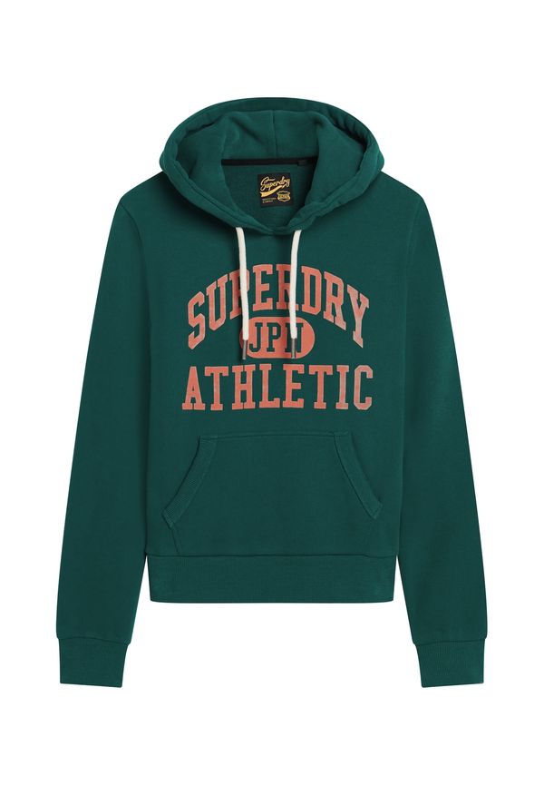 Superdry Superdry Majica  temno zelena / oranžna