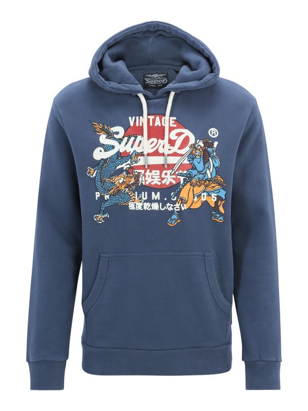 Superdry Superdry Majica 'Tokyo'  mornarska / med / rdeča / bela