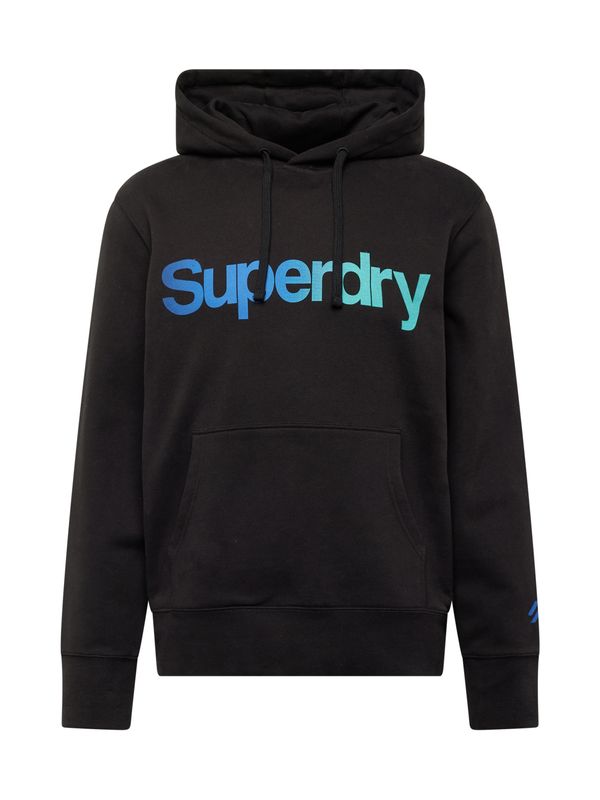 Superdry Superdry Majica  turkizna / kraljevo modra / črna