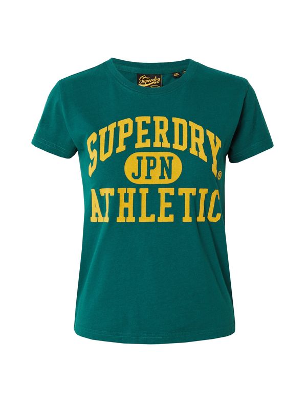 Superdry Superdry Majica 'VARSITY'  rumena / smaragd