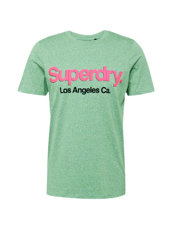 Superdry Superdry Majica  večbarvno zelena / roza / črna
