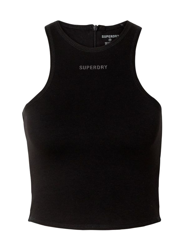 Superdry Superdry Top  svetlo siva / črna