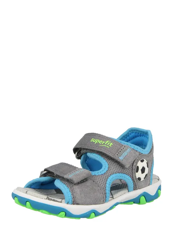 SUPERFIT SUPERFIT Odprti čevlji 'MIKE 3.0'  azur / siva / črna / bela