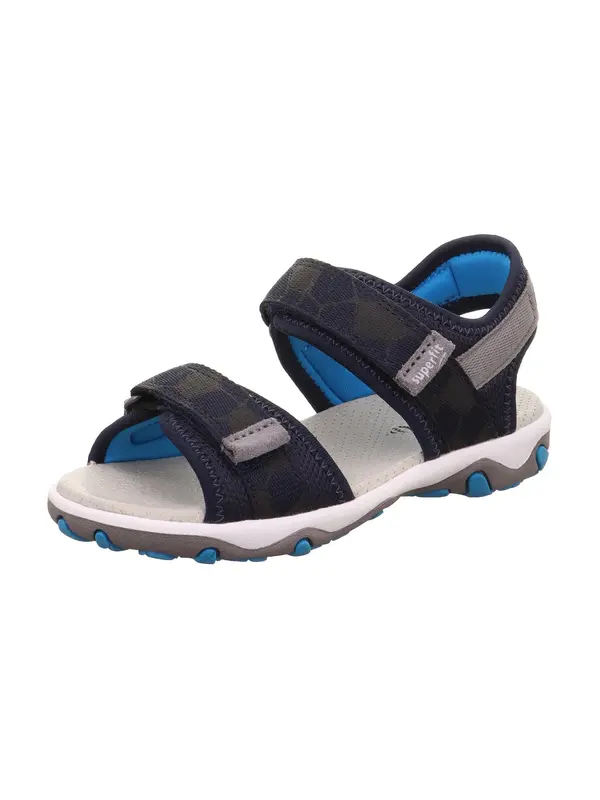 SUPERFIT SUPERFIT Odprti čevlji 'Mike 3.0'  marine / siva / barva blata / bela