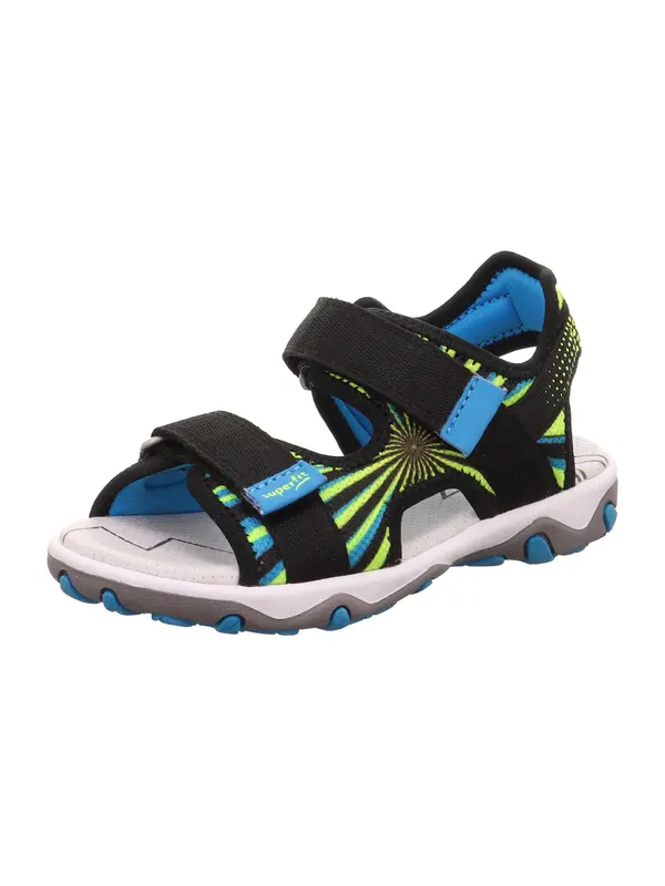 SUPERFIT SUPERFIT Odprti čevlji 'MIKE 3.0'  modra / limeta / črna