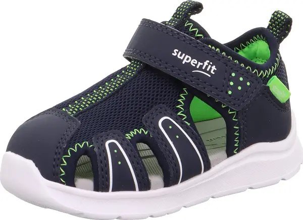 SUPERFIT SUPERFIT Odprti čevlji 'Wave'  kobalt modra / svetlo zelena / bela