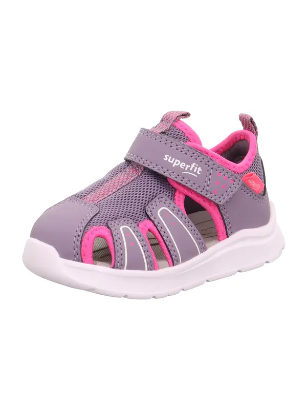 SUPERFIT SUPERFIT Odprti čevlji 'Wave'  temno liila / svetlo roza / bela