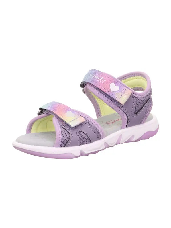 SUPERFIT SUPERFIT Sandali 'Pebbles'  rumena / lila / roza / srebrna