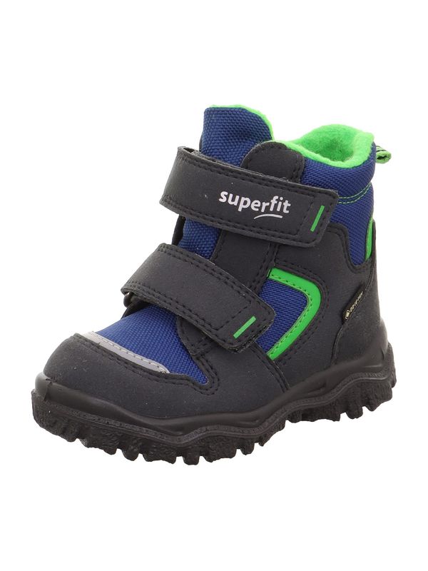 SUPERFIT SUPERFIT Škornji za v sneg 'Husky'  kobalt modra / grafit / svetlo siva / neonsko zelena