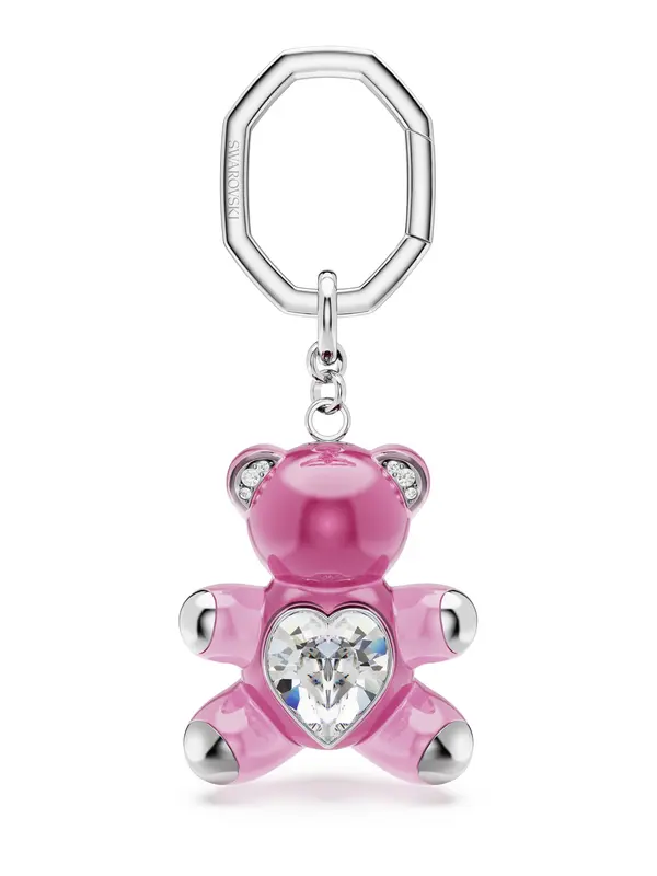Swarovski Swarovski Obesek za ključe 'Teddy'  roza / srebrna / transparentna