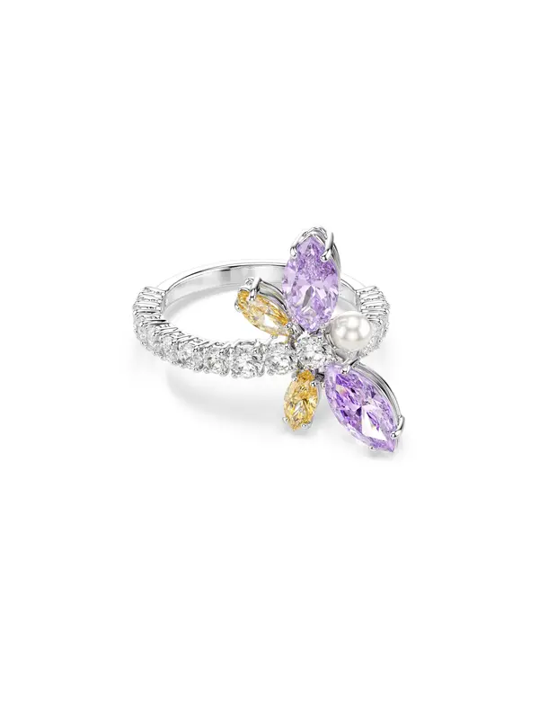 Swarovski Swarovski Prstan  rumena / lila / srebrna / transparentna
